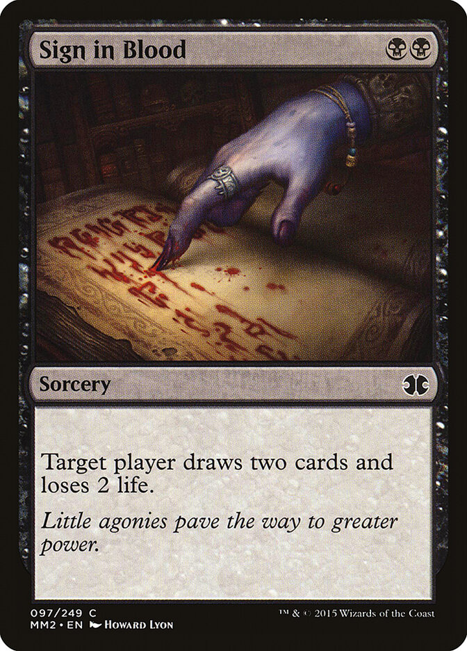 Sign in Blood card front