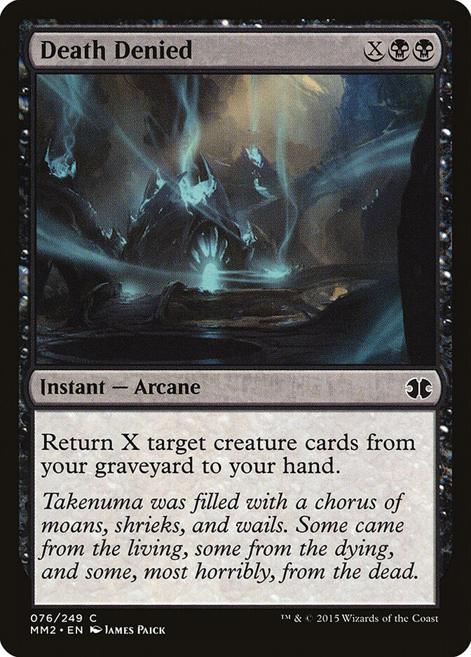 Death Denied card front