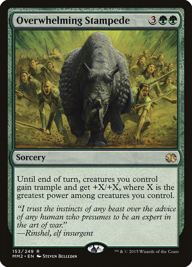 Overwhelming Stampede card front