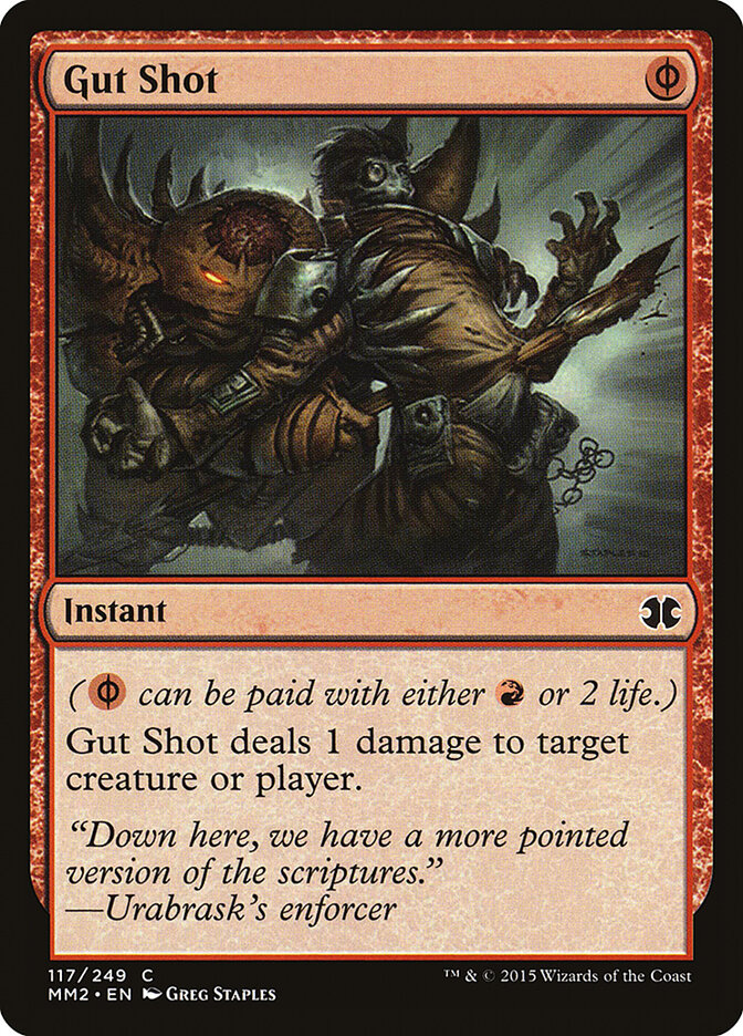Gut Shot card front
