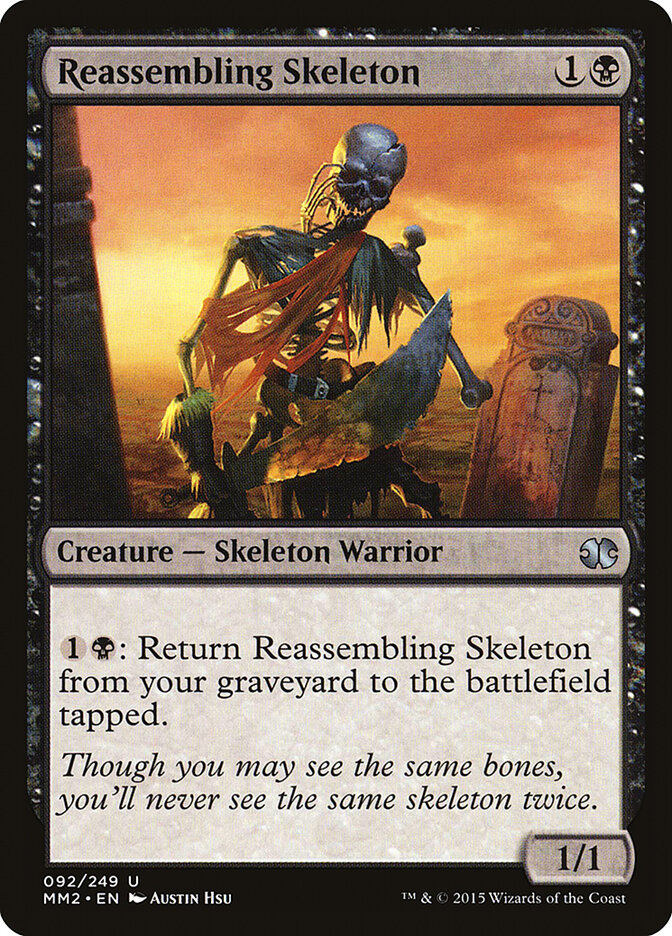 Reassembling Skeleton card front