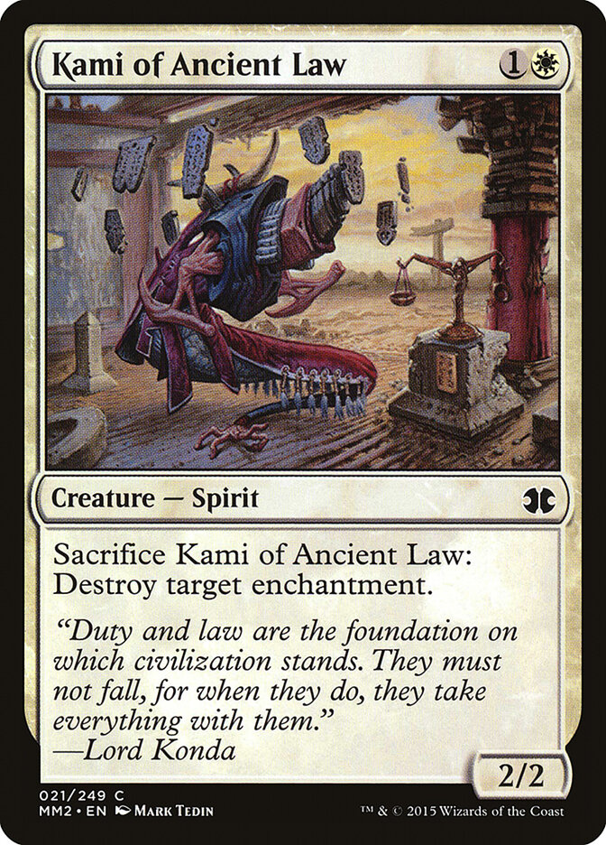 Kami of Ancient Law card front
