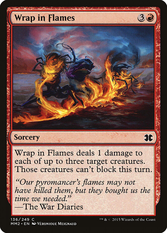 Wrap in Flames card front