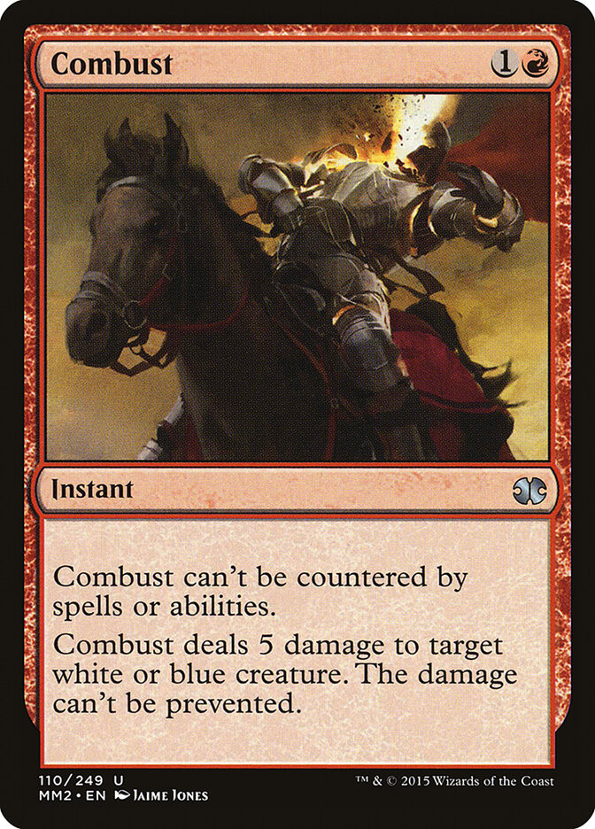 Combust card front