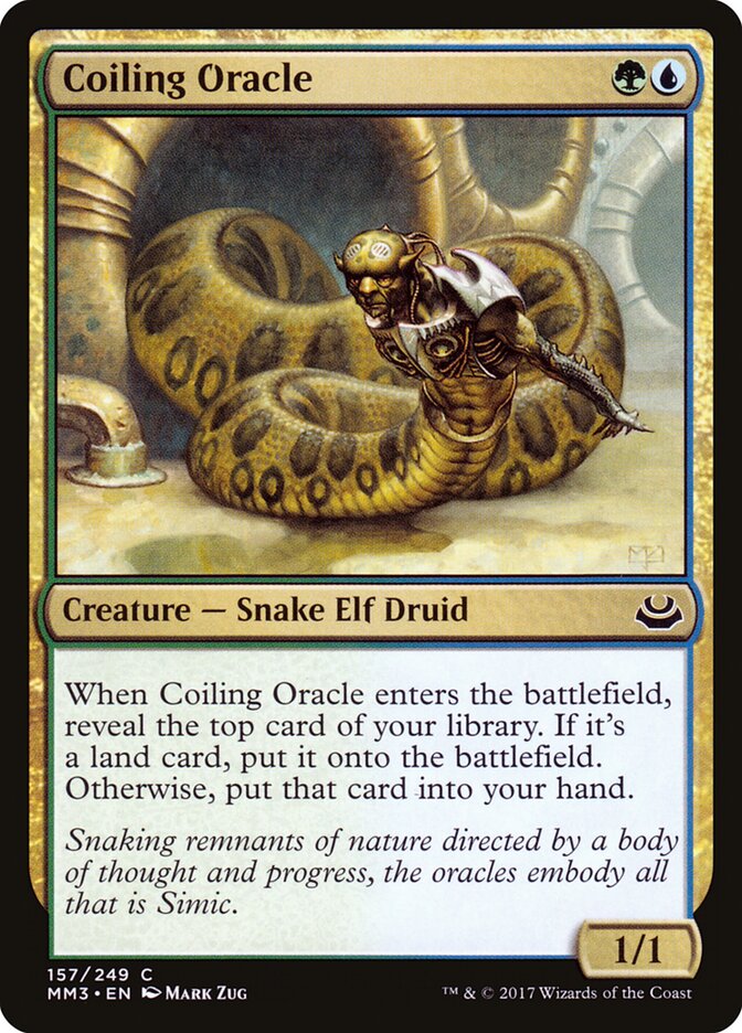 Coiling Oracle card front