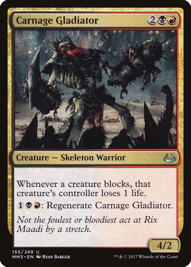 Carnage Gladiator card front