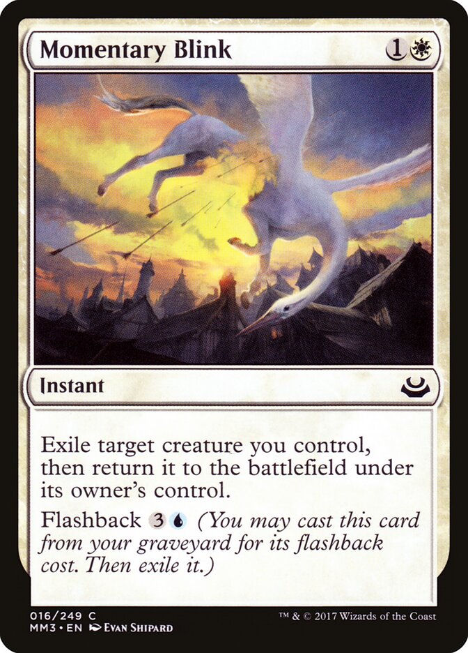 Momentary Blink card front