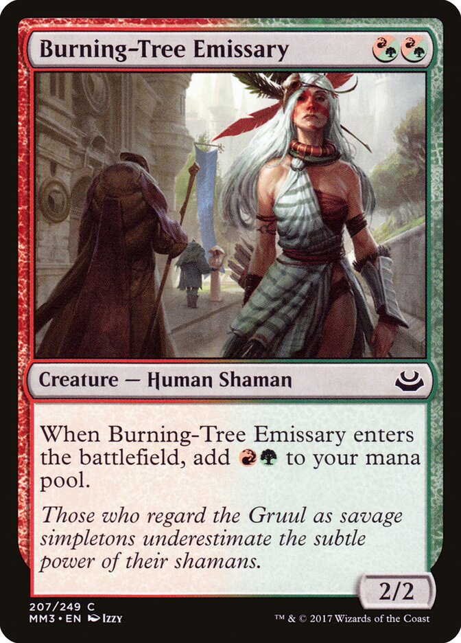 Burning-Tree Emissary card front