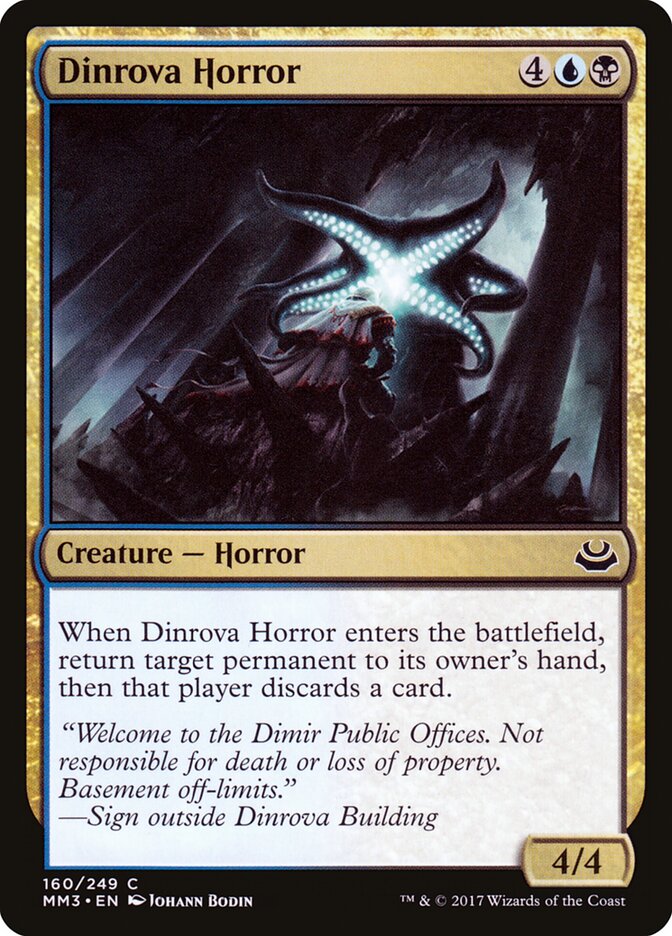 Dinrova Horror card front