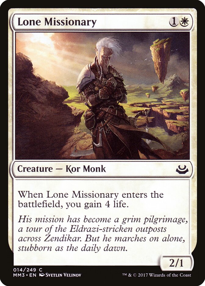 Lone Missionary card front