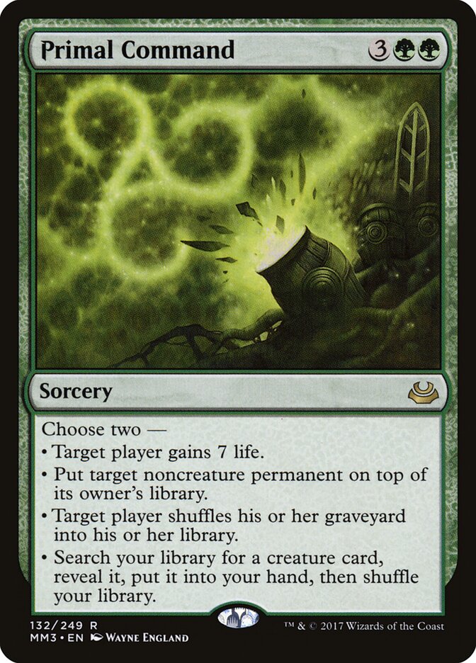 Primal Command card front