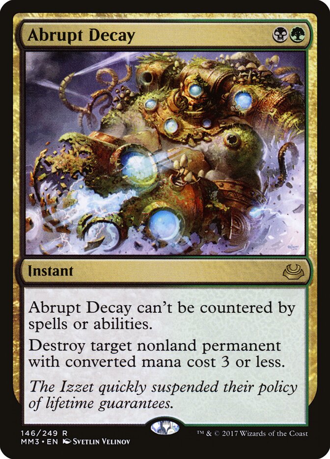Abrupt Decay card front