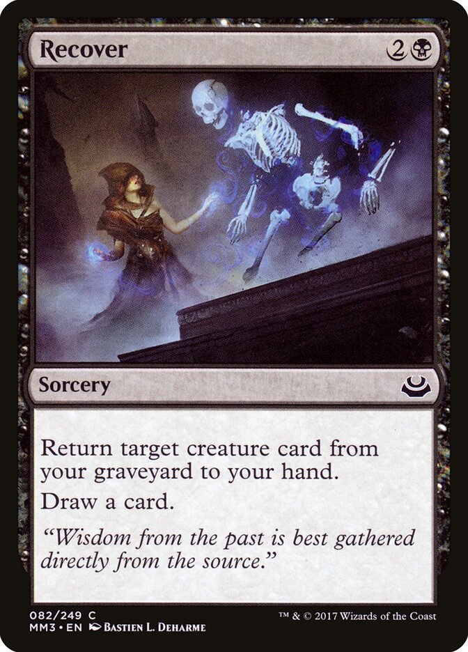 Recover card front