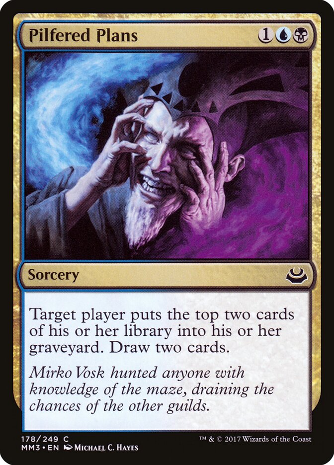 Pilfered Plans card front