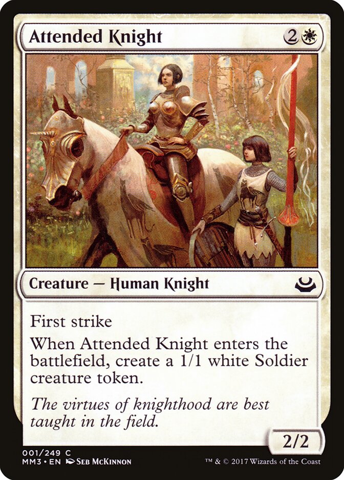Attended Knight card front