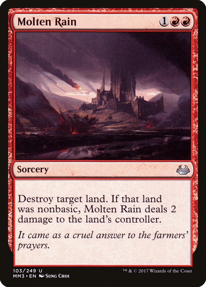 Molten Rain card front