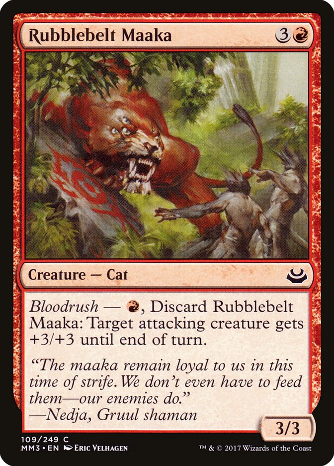 Rubblebelt Maaka card front