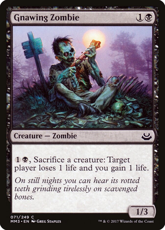 Gnawing Zombie card front