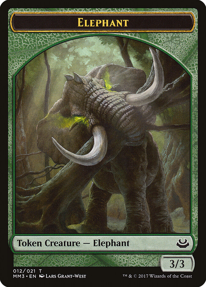 Elephant card front