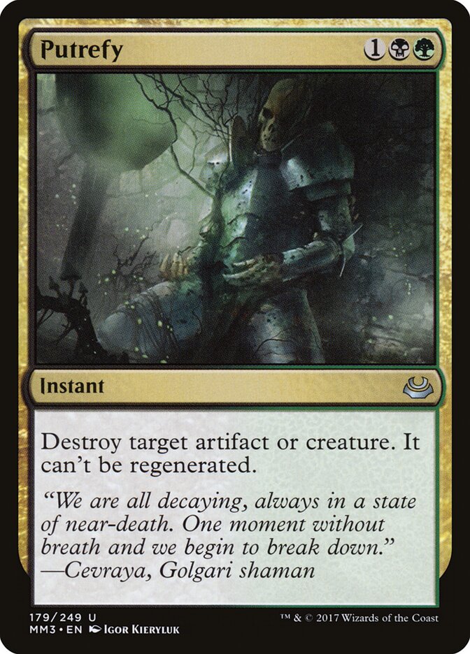 Putrefy card front