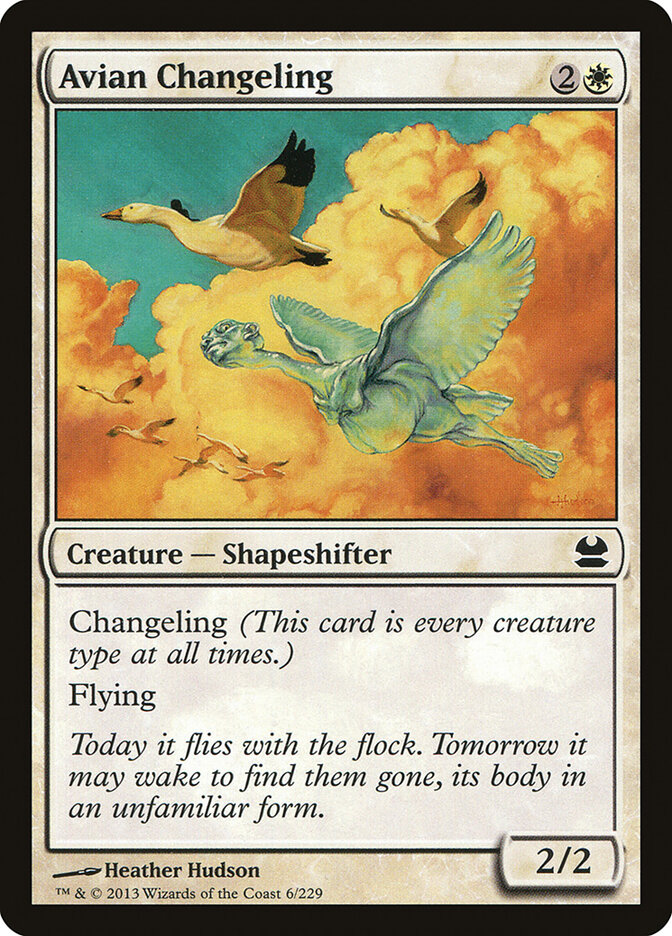 Avian Changeling card front