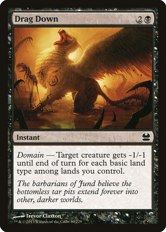 Drag Down card front