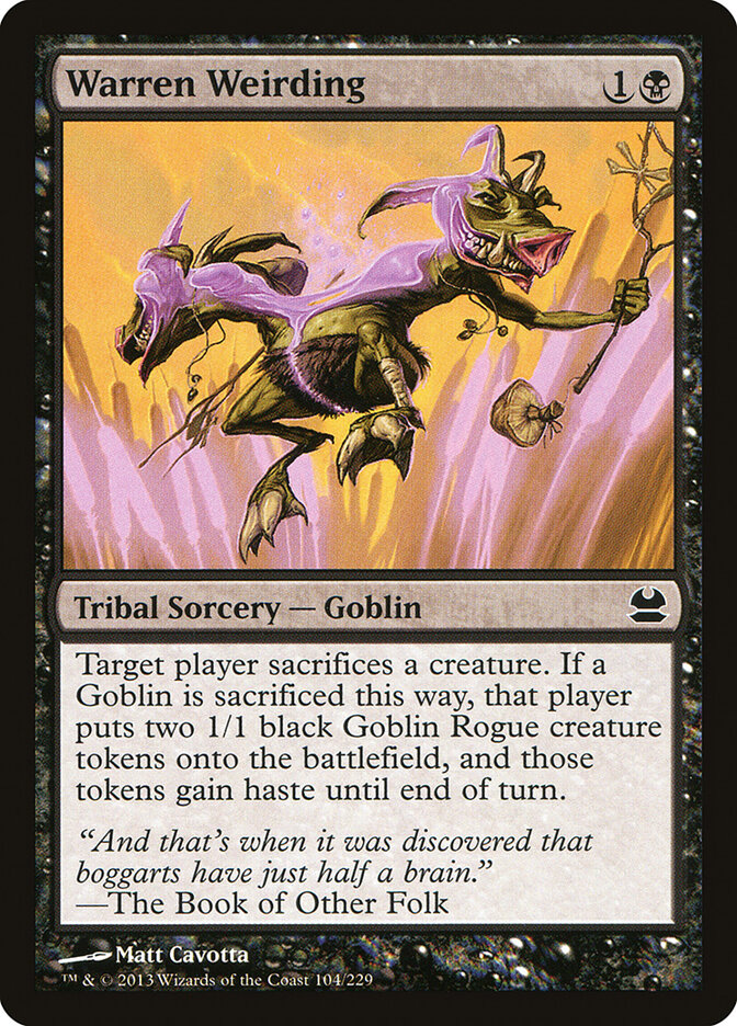 Warren Weirding card front