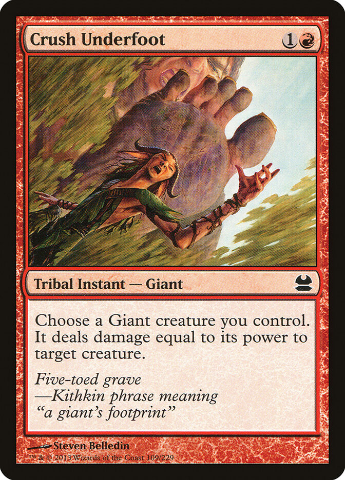 Crush Underfoot card front