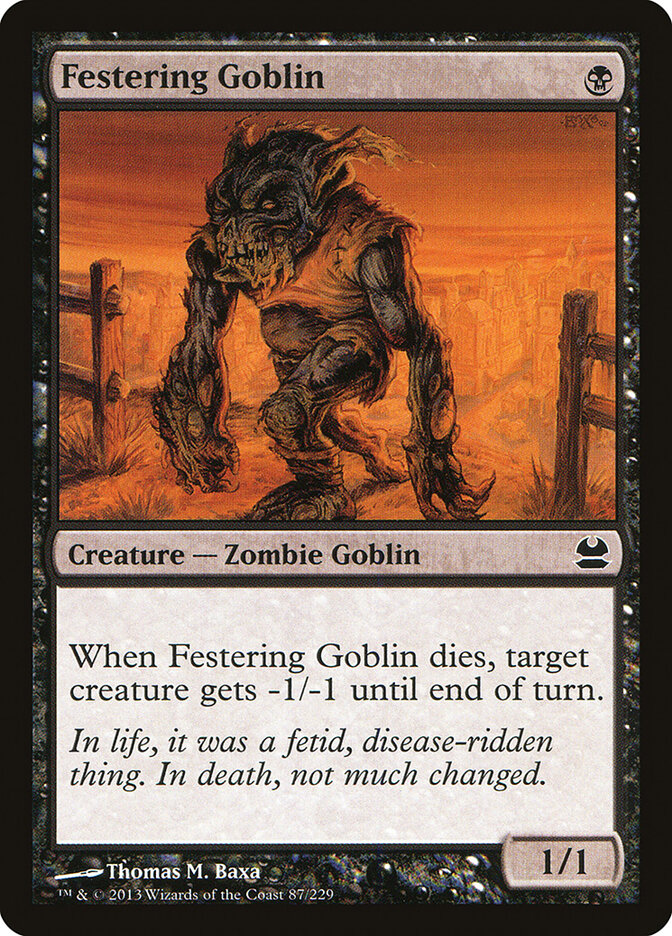 Festering Goblin card front