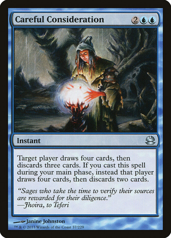 Careful Consideration card front