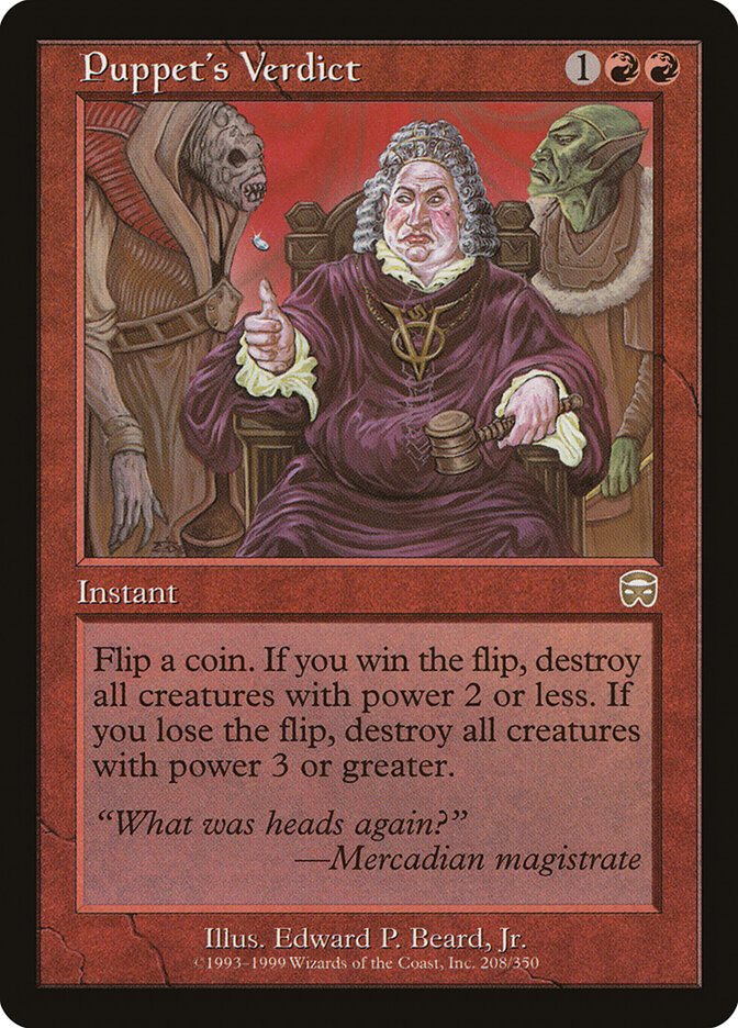 Puppet's Verdict card front