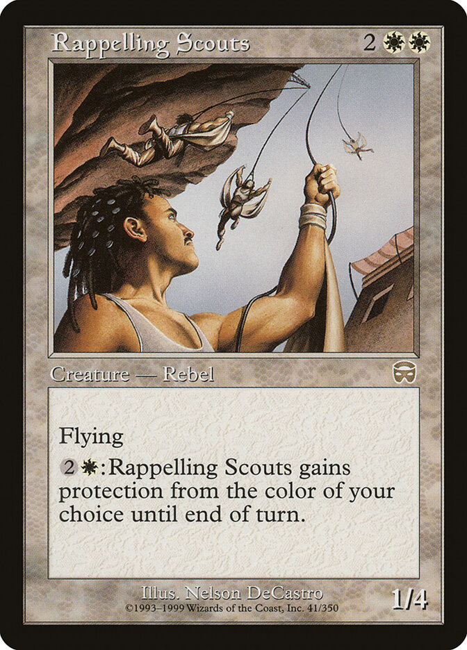 Rappelling Scouts card front