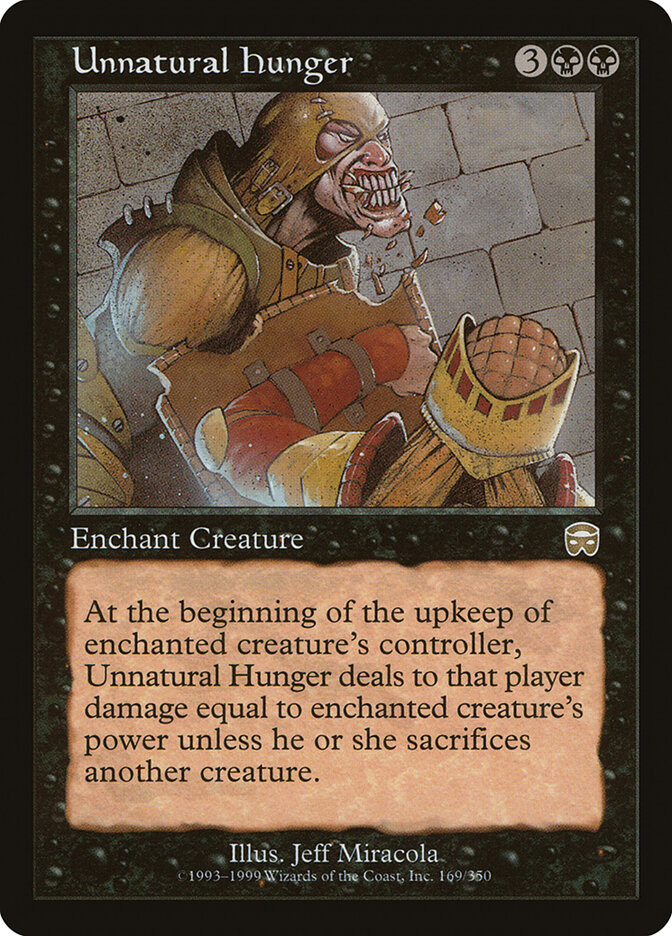 Unnatural Hunger card front