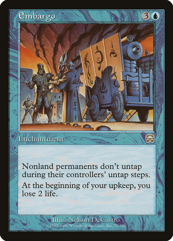 Embargo card front