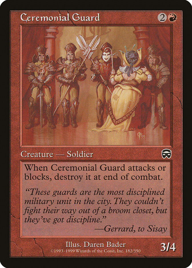 Ceremonial Guard card front