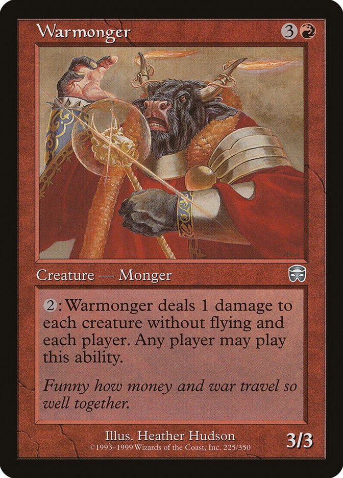 Warmonger card front