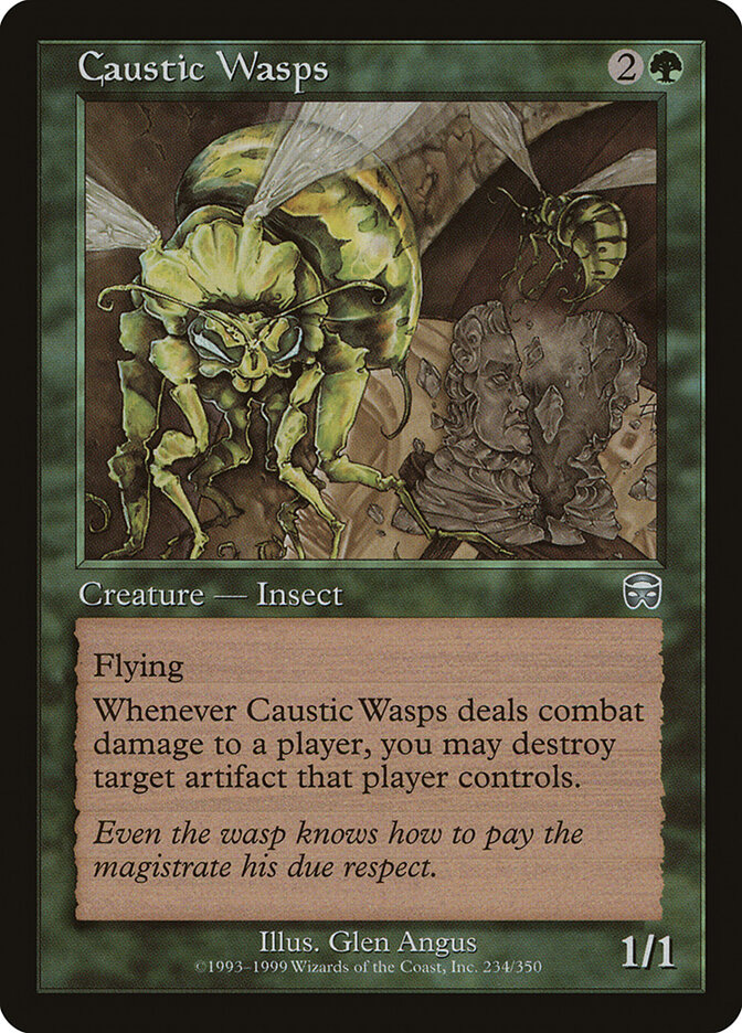 Caustic Wasps card front