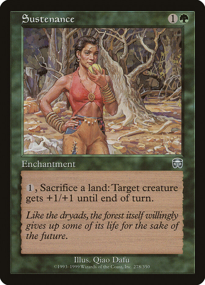 Sustenance card front