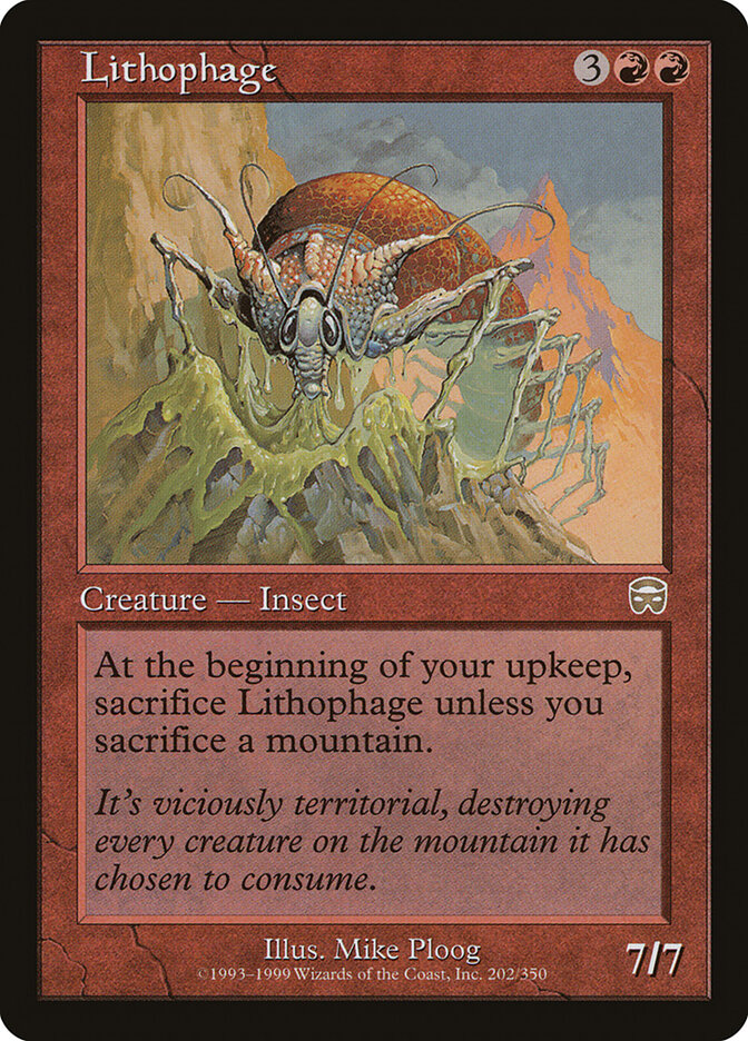 Lithophage card front