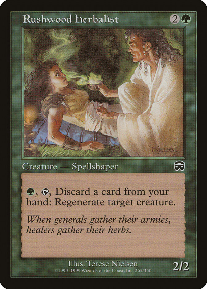 Rushwood Herbalist card front