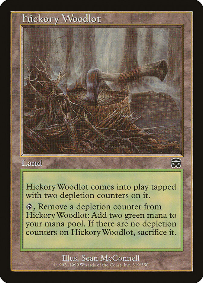 Hickory Woodlot card front