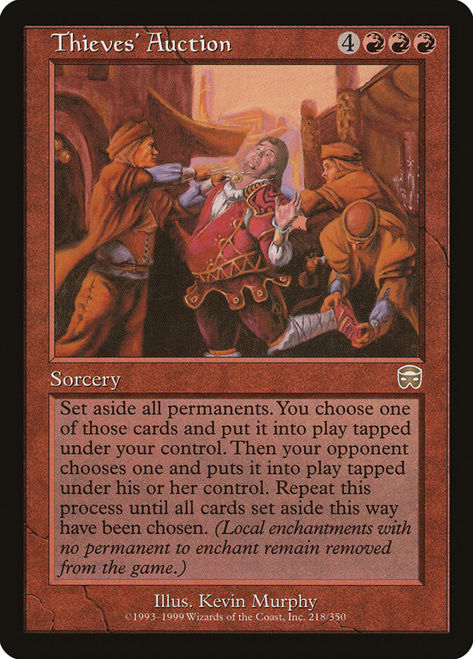 Thieves' Auction card front