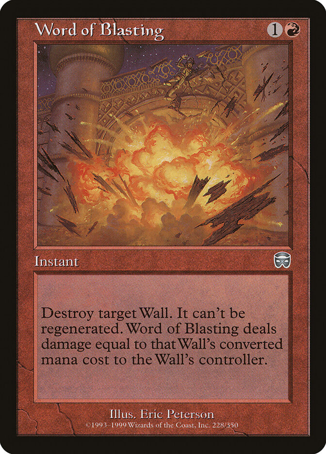 Word of Blasting card front