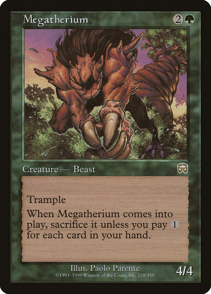 Megatherium card front