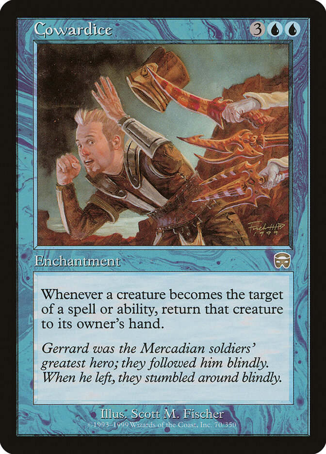 Cowardice card front