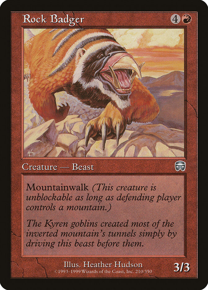 Rock Badger card front
