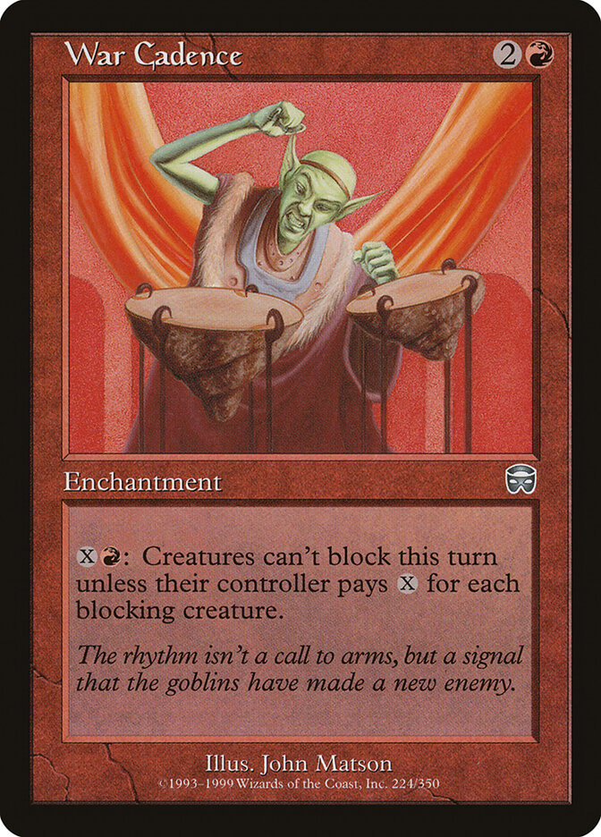 War Cadence card front