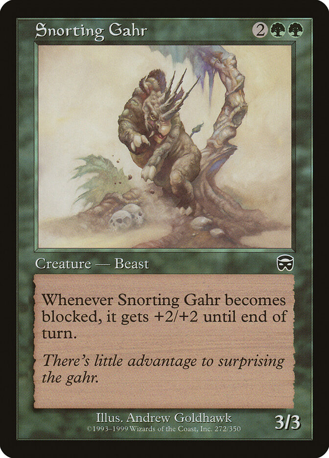 Snorting Gahr card front