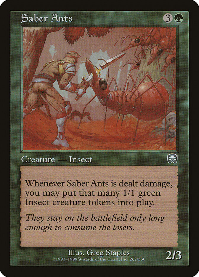 Saber Ants card front