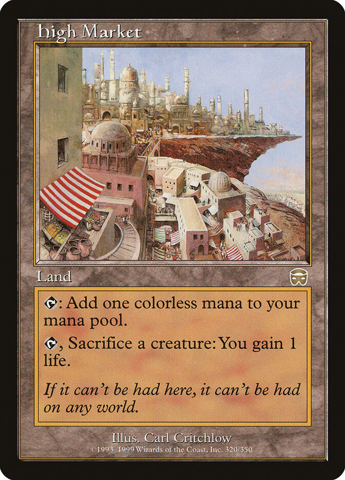 High Market card front